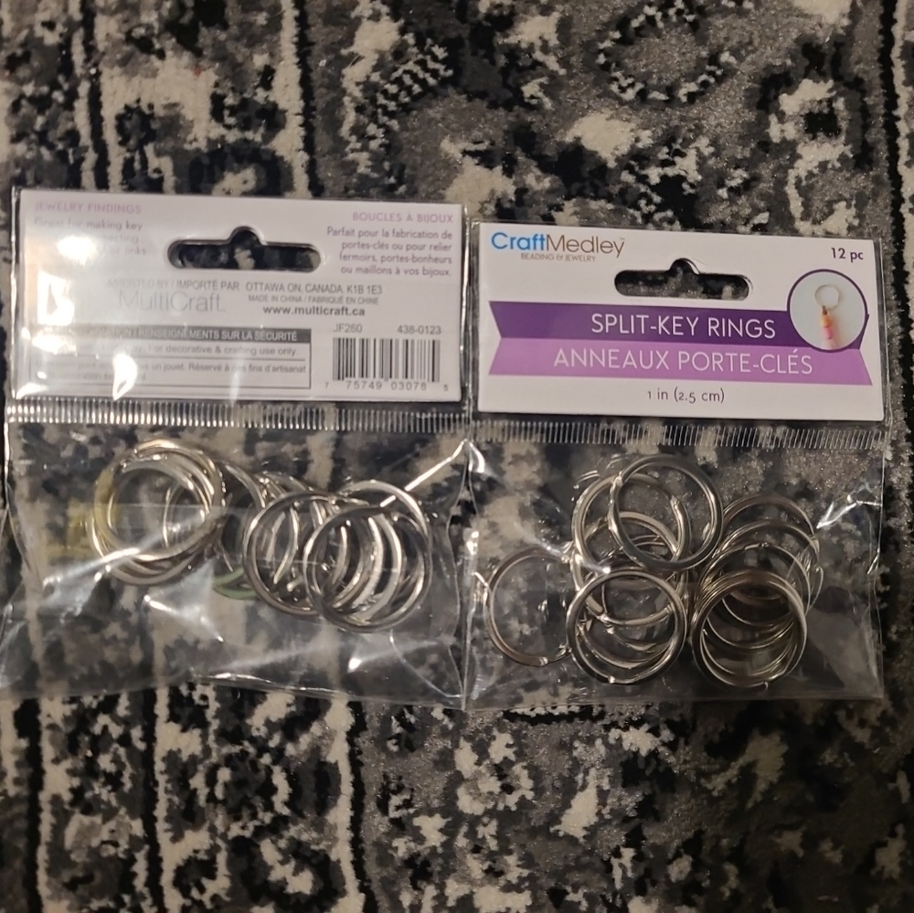 25.4 mm 1 inch (2.5 cm) Stainless Steel Key Rings HEAVY DUTY 24 pack